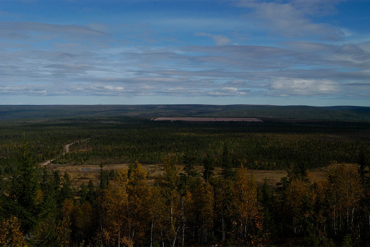 Aerial photo of Alvdalen Firing Range